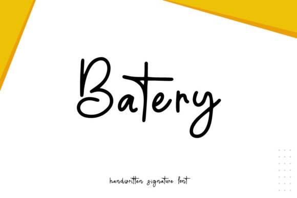 Batery: A Handwritten Font for Modern Editorial Design