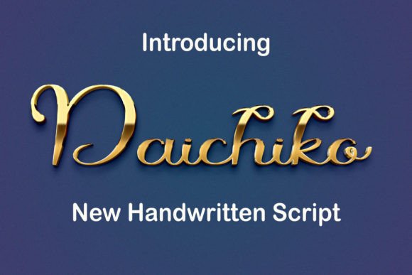 Daichiko: A Modern Script Font for Editorial Elegance