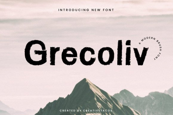 Grecoliv: A Modern Display Font for Editorial Elegance