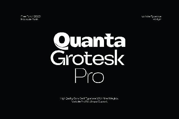 Quanta Grotesk Pro for Modern Branding Projects