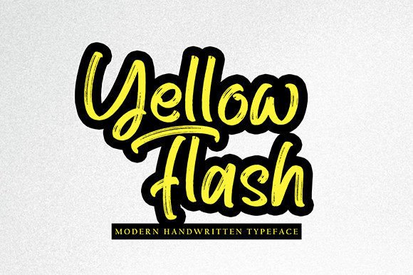 Yellow Flash: A Trendy Handwritten Font for Modern Branding